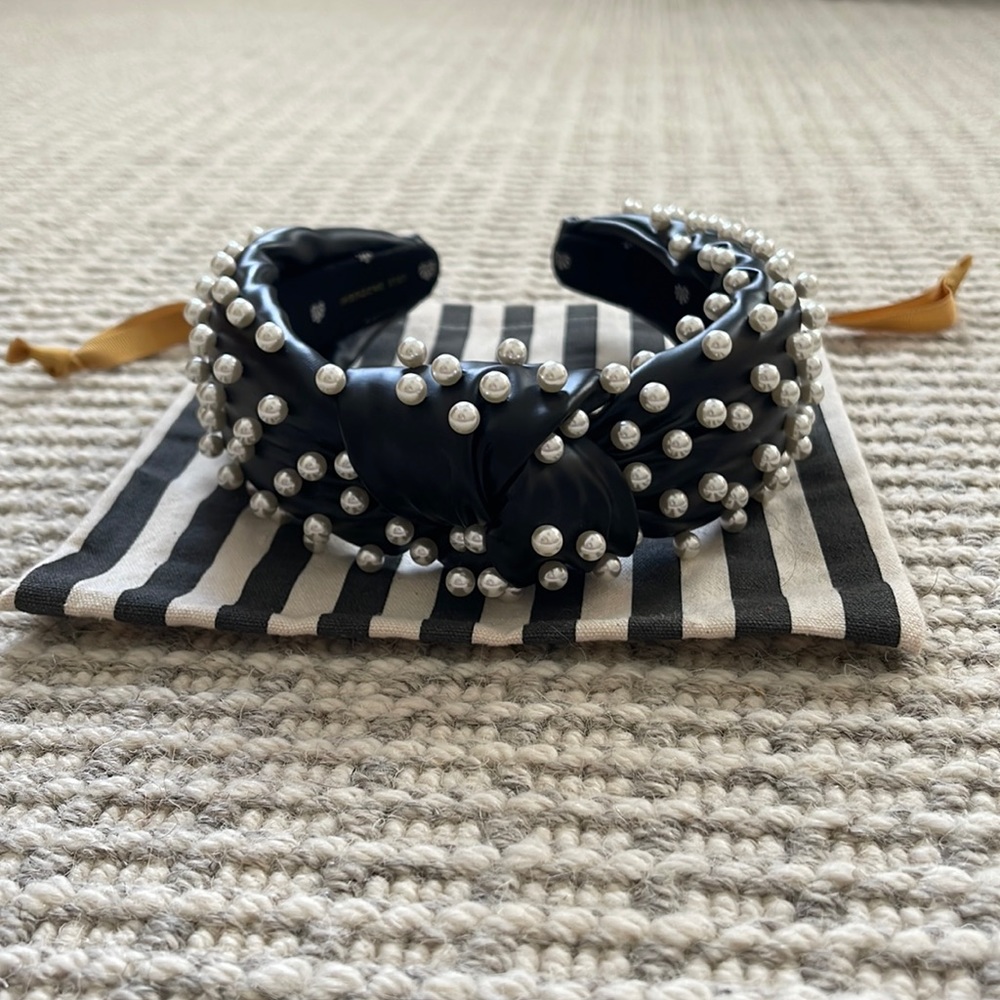 Lele Sadoughi black Pearl headband